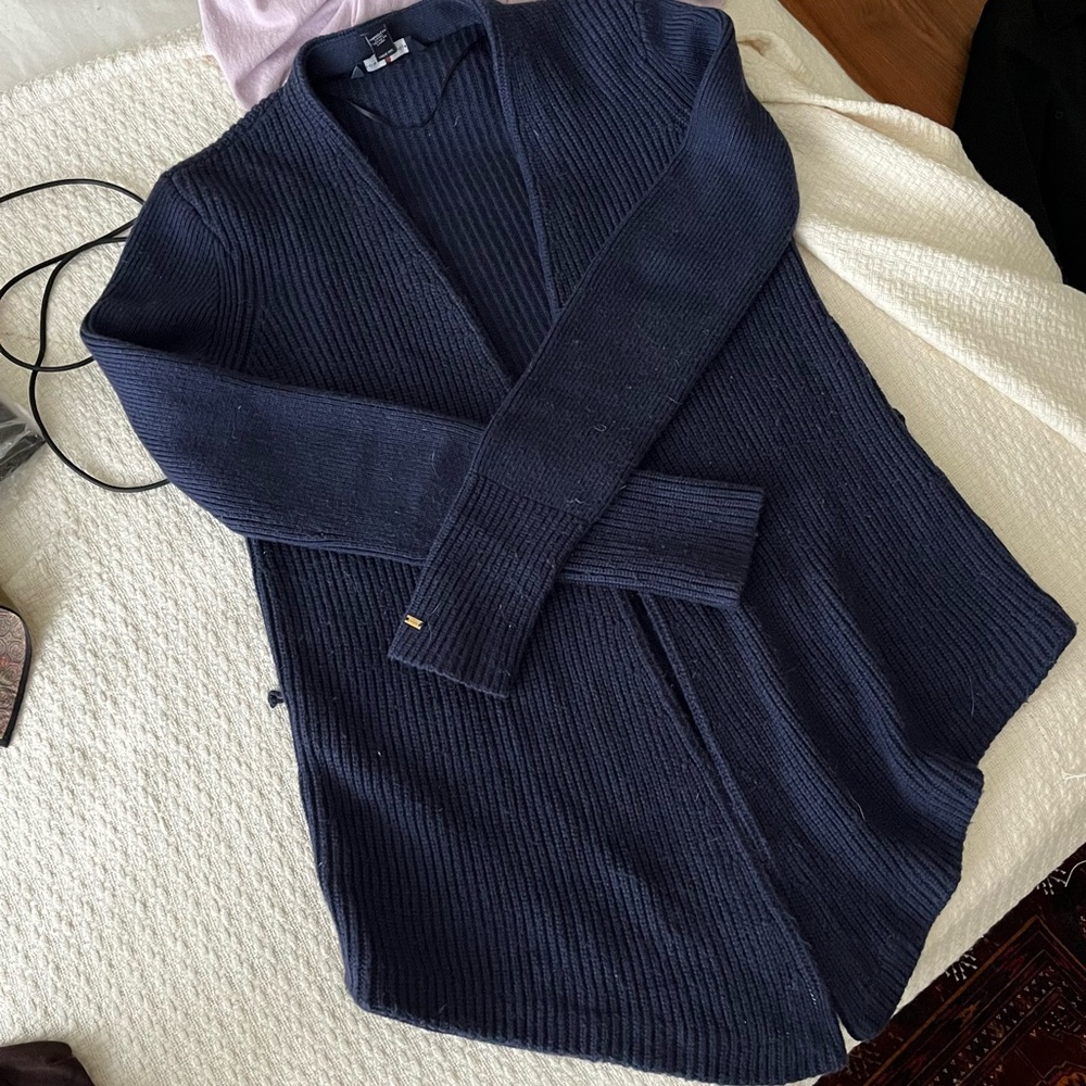Blue cardigan